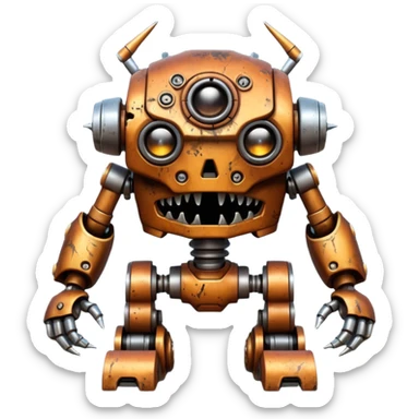 horror mecha bionic monster sticker