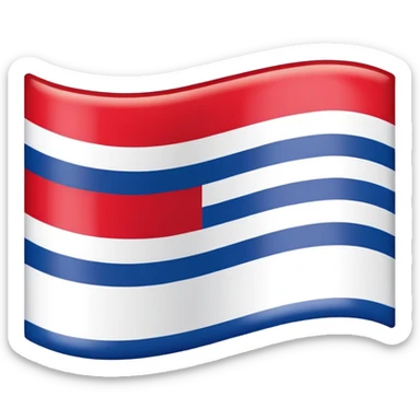 Flag of the Netherlands with red white and blue horizontal stripes sticker