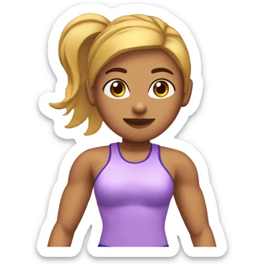 Chica con una malla de gimnasia sticker