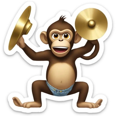 Cymbal-banging monkey sticker