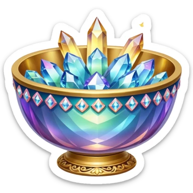 a bowl of blinged crystal sticker