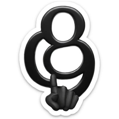 A black panther holding the number 0 in its paws sticker