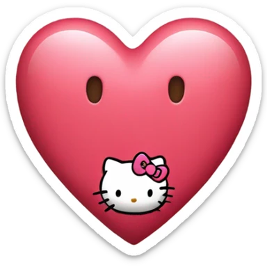hello kitty heart sticker