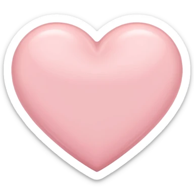 pale pink heart sticker