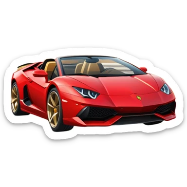 A man driving a Lamborghini  sticker