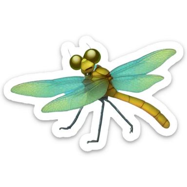 dragonfly in a crystal ball sticker