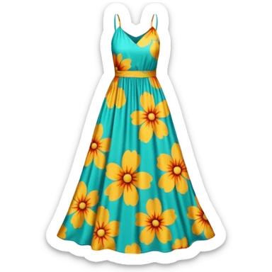 Floral maxi dress  sticker