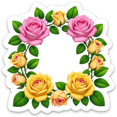 two flower garlands sticker