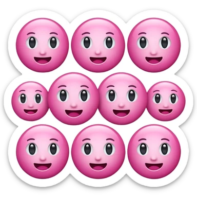 Pink emoji Reaction  sticker