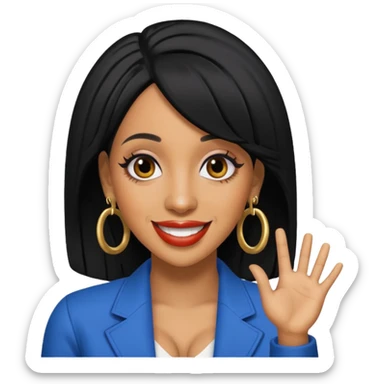 Cardi b black hair  sticker