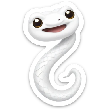 White snake with collar  sticker