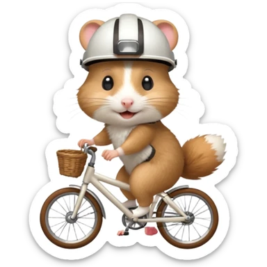 hamster cyclist sticker