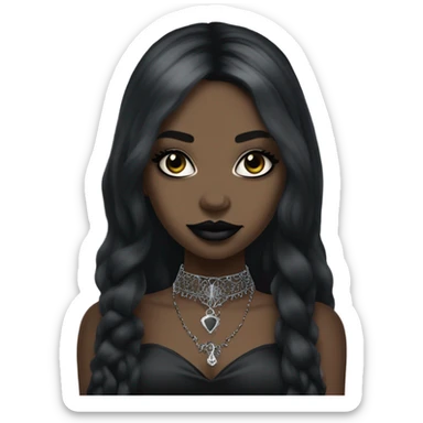 Gothic black girl  sticker