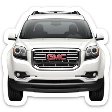 GMC Acadia white sticker