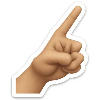 Pointing finger sticker
