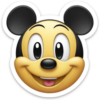 Mickey Mouse smiling sticker