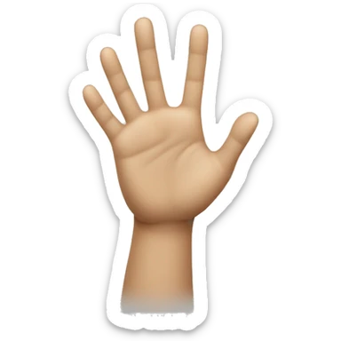 single cupped hand waving sticker