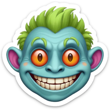 Calavera de troll face sticker