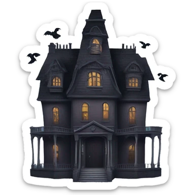 Nevermore Academy. Haunted Addams house.  sticker