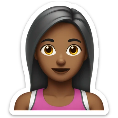 
girl in gym clothes sticker