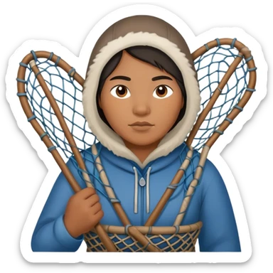 Inuit with nets sticker