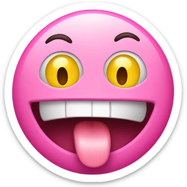 Emoji shaking its tongue  sticker