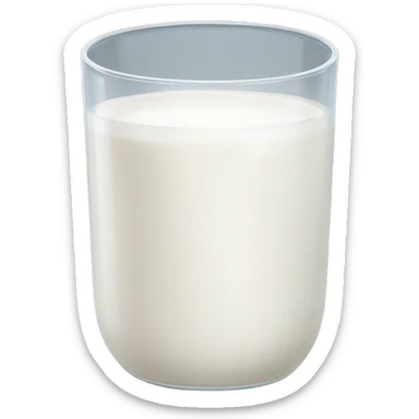 Milk at glass sticker
