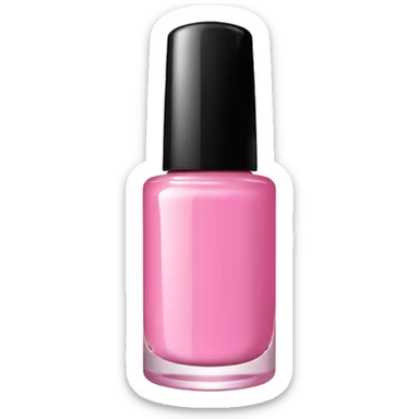 pink nail color bottle sticker