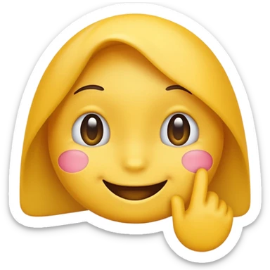 Shy emoji sticker