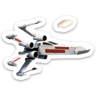 x-wing firing lasers sticker