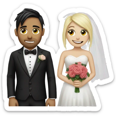Emo wedding  sticker