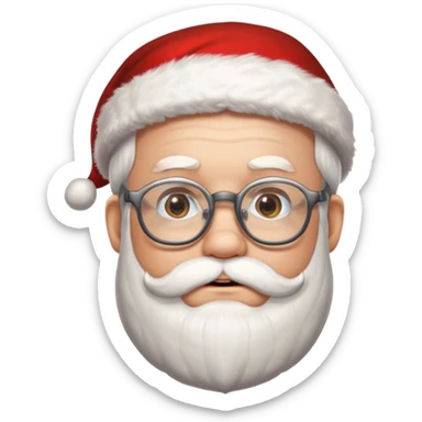 santa claus wearing glasses sticker