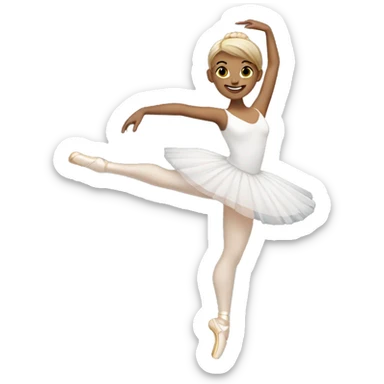 white Ballerina sticker
