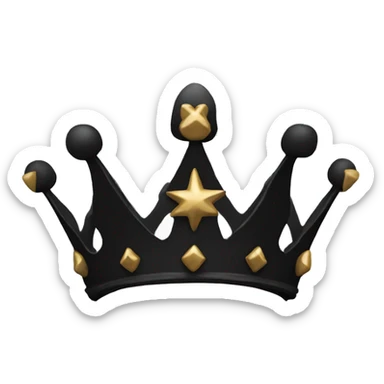 Black crown  sticker