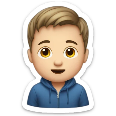 Down’s syndrome boy sticker