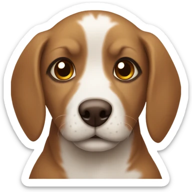 adorable dog with brown eyes sticker