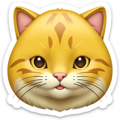 Смайлик кот, на глазах звёзды sticker