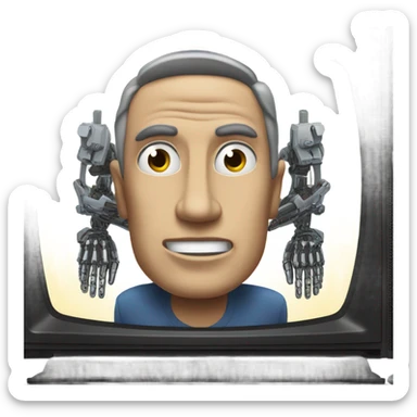 Titan TV man from Skibidi Toilet sticker