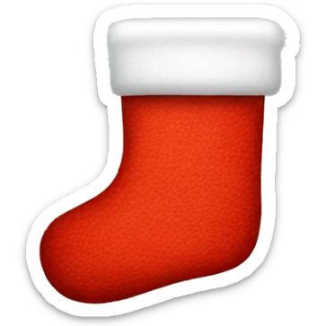 red Christmas stocking sticker