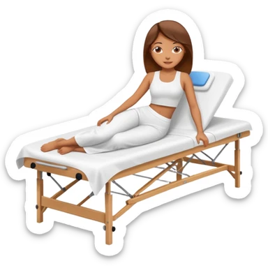 woman having massage sticker