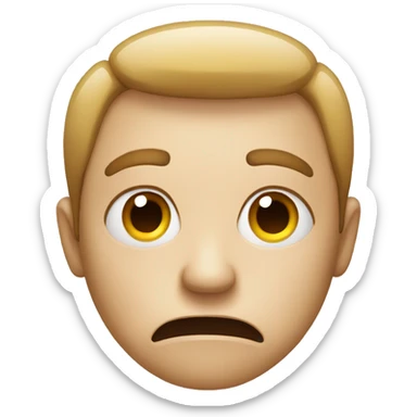 Face that is not amused sticker