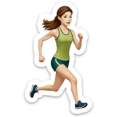 Michelle Monaghan running, female actress with brown hair sticker