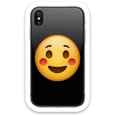 x black emoji iphone sticker