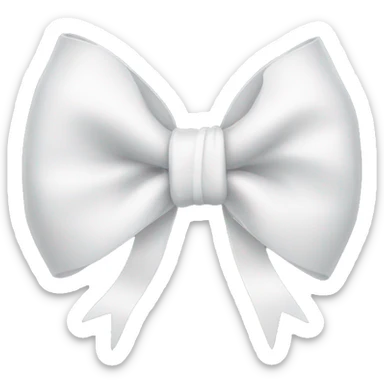 white bow sticker