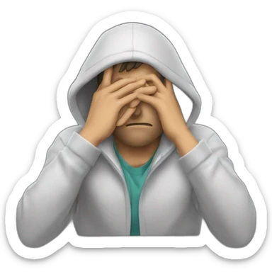 eyeroll facepalm sticker