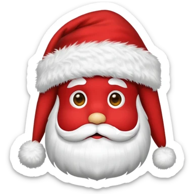 Santa hat without face emoji sticker