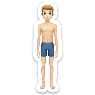 full body very skinny male figure standing sticker