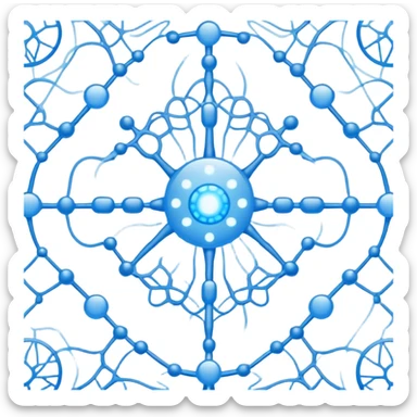 neural network pattern representing artificial intelligence sticker