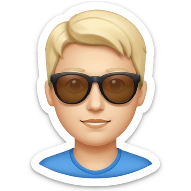 york with sunglasses  sticker