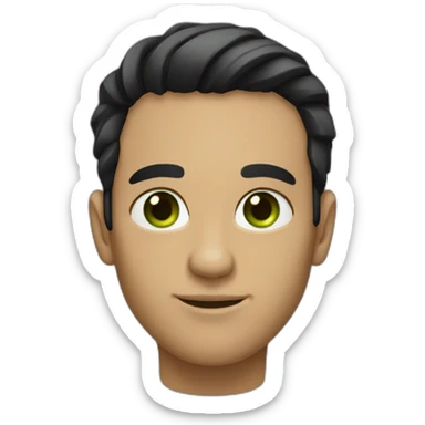 developer tan skin black hair green eyes sticker